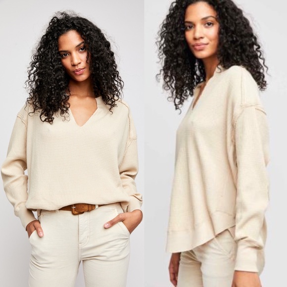 Free People We The Free Owen Thermal Long Sleeve Top - Picture 7 of 13